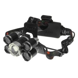 Πανίσχυρος Φακός Κεφαλής LED Ασημί Επαναφορτιζόμενος 5000 Lumen 5200Mah