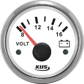 Βολτόμετρο KUS 8/16V - Λευκό / Inox