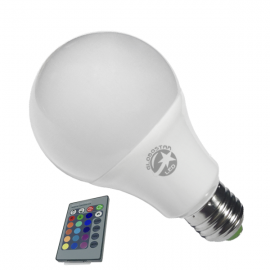 Λάμπα LED E27 A60 Γλόμπος 8W 230V 520lm 260° με Ασύρματο Χειριστήριο RGB