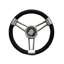 Τιμόνι με 6 ακτίνες Eval - Μαύρο/Ασημί