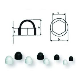 Κάλυμμα παξιμαδιού νάιλον 13mm x 7mm μαύρο