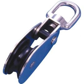 Ανοξείδωτη Τροχαλία με Μονό Πλαστικό Ράουλο Στριφτάρι