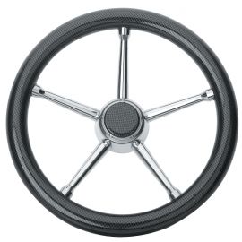Τιμόνι Inox με ακτίνες Carbon 35cm
