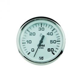 Στροφόμετρο 6000 Rpm UFLEX - Inox με Λευκό