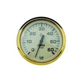Στροφόμετρο 6000 Rpm UFLEX - Μπεζ με Χρυσό