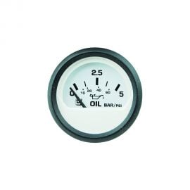 Δείκτης Πίεσης Λαδιού 5 Bar UFLEX - Λευκό με Μαύρο