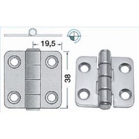 Μεντεσές Inox - 19.5 x 19.5 x 38 mm