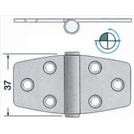 Μεντεσές Inox R 37X37X37mm