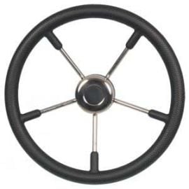 Τιμόνι Inox Pol 40cm Μαύρο