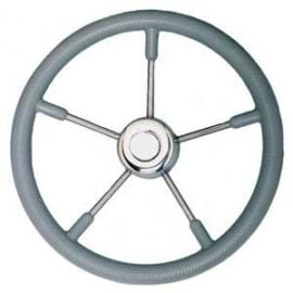Τιμόνι Inox Pol 40cm Γκρι