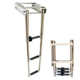 Σκάλα Inox 316 Πτυσσόμενη Πλατφόρμας 88 x 22 cm - 3 Σκαλοπάτια