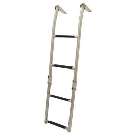Σκάλα Inox 316 Αναδιπλούμενη Πλατφόρμας 96 x 25.5cm - 4 Σκαλοπάτια
