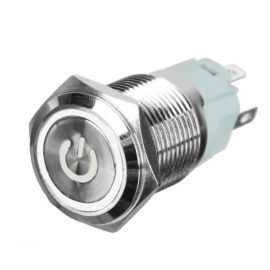 Διακόπτης Led Push On, 12V, 4A, Λευκό