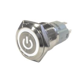 Διακόπτης Led Φωτιζόμενος On/Off 12V - Λευκό