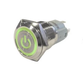 Διακόπτης Led Φωτιζόμενος On/Off 12V - Πράσινο