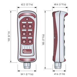 Hrc1006L Χειριστηριο Ενσυρματο Quick 6 Οδων Φως Led