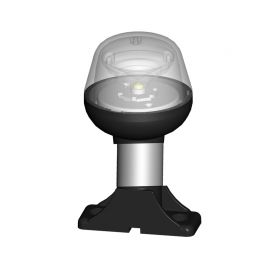 Φανός Περίβλεπτος Λευκός Led , Μαύρο - 10.5 cm