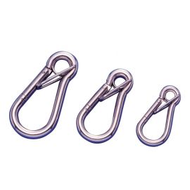 Καραμπίνερ Inox με ενσωματωμένο μάτι - 6 mm