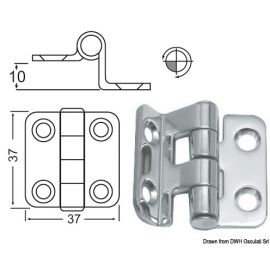 Μεντεσές Inox L - 18.5 x 18.5 x 37 mm
