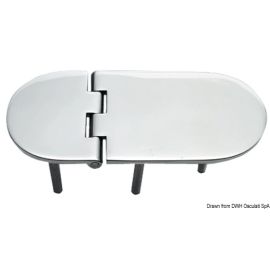 Μεντεσές Inox  με Μπουζόνι 14.5x6.5cm