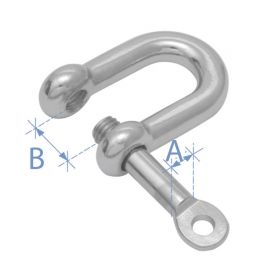 Ναυτικό Κλειδί Τύπου D με Πείρο Inox - 12mm