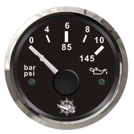 Όργανο Πίεσης Λαδιού 10 Bar Osculati - Μαύρο