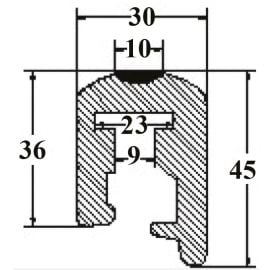 Περιμετρικό Λάστιχο Σκαφών από PVC με Νύχι 15m - Γκρι