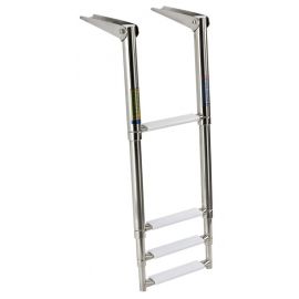 Σκάλα Πτυσσόμενη με 4 Σκαλοπάτια - Inox - 115.6 x 31.5 cm