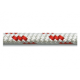 Σχοινί Robline Orion 300 Λευκό/Κόκκινο - 8 mm