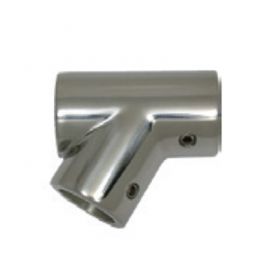 Σύνδεσμος Inox Τ για Ρέλια 25mm , Λοξός 60°