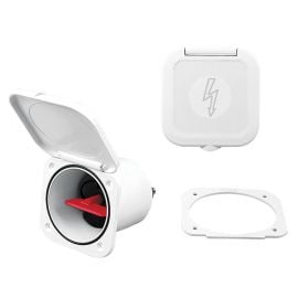 Θήκη Nuova Rade με Διακόπτη Μπαταρίας 100 A και Αδιάβροχο Καπάκι - Λευκό