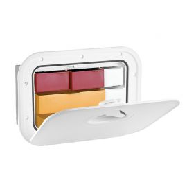 Θυρίδα Αποθήκευσης Nuova Rade Mid Line με Συρτάρια 37.8 X 27.8cm - Λευκό