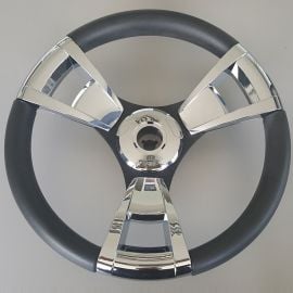 Τιμόνι Gussi 013 Μαύρο - Χρωμέ