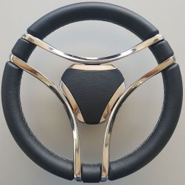 Τιμόνι Gussi Lora Μαύρο - Δέρμα