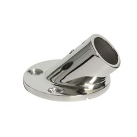 Βάση Inox Στρογγυλή για Ρέλια 25mm , Λοξή 30°