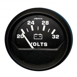 Βολτόμετρο Faria Euro Black 20/32V